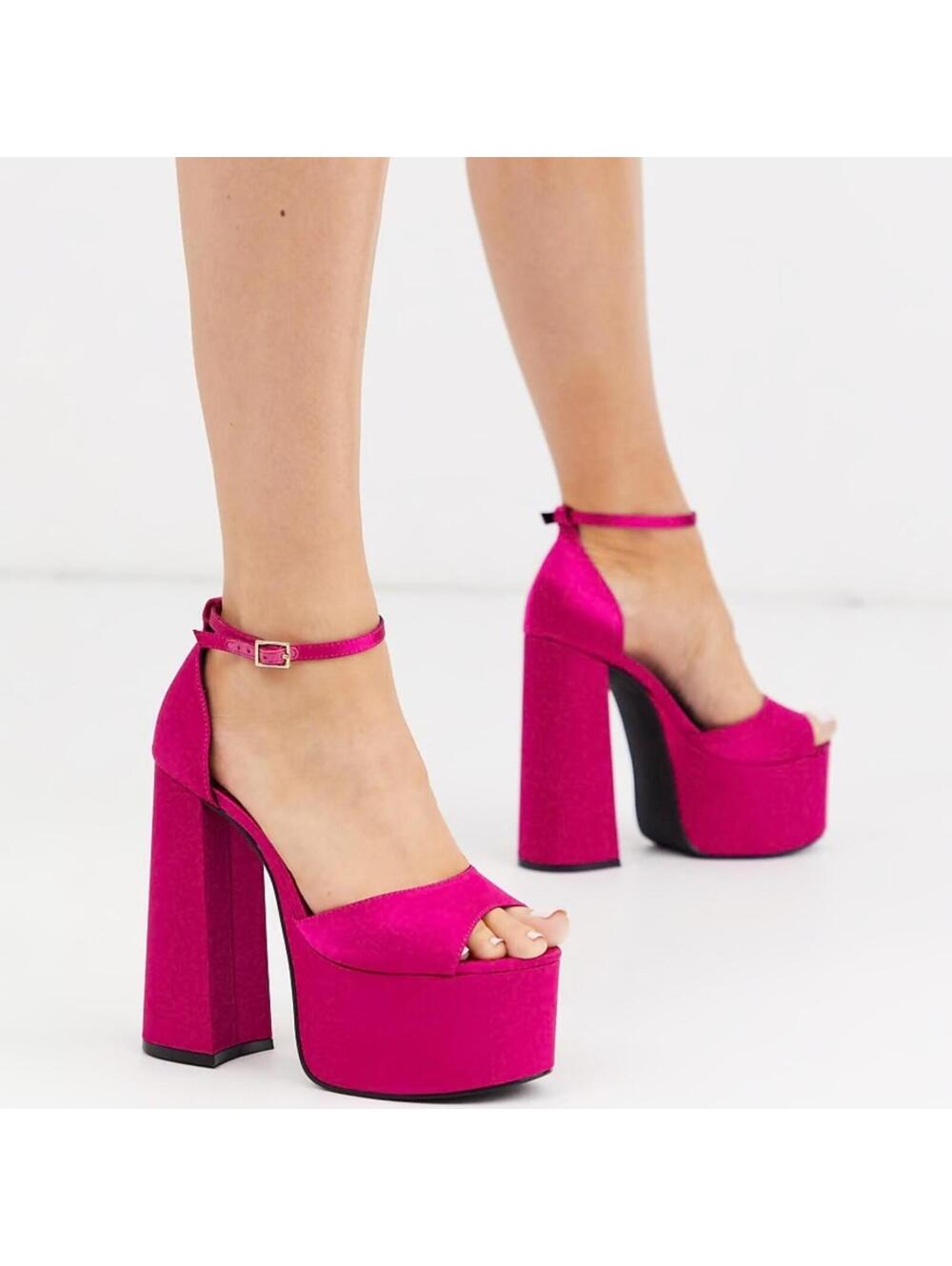 ASOS Magenta Platform Pumps
